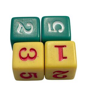 Vintage Plastic Numbered Toy Blocks For Kids